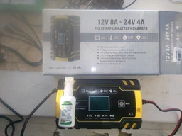 Зарядное устройство для автомобильного аккумулятора Foxsur 12V-24V 8A Желтый FBC122408D фото от покупателей 19