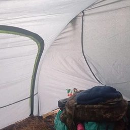 Двухслойная палатка 4-х местная туристическая Green Camp 1009 серая фото от покупателей 2
