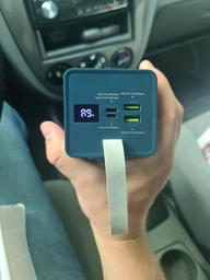 Power Bank лампа ємністю 30000 mAh з дисплеєм та ремінцем 22,5W Чорний