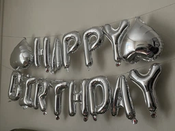 Фотозона на день рождение "HB Silver", (26 предметов), качественный материал