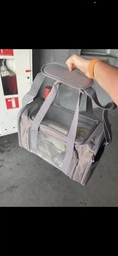 Сумка переноска для кошек и собак 42x28x28 см CosmoPet CP-47 Grey фото от покупателей 2
