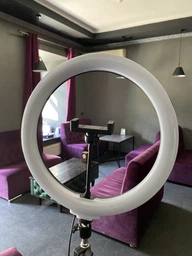 Кільцева лампа Ring Light 30 см зі штативом 2м світлодіодне LED кільце від USB набір для блогера 3 режими фото від покупців 14
