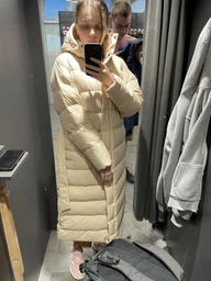 Пуховик зимний длинный женский Puma Long Down Coat 84935867 L Бежевый (4064537656068)