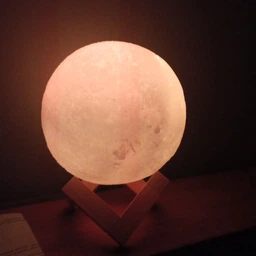 Нічник настільний LED RGB 3D Moon 12 см з пультом та акумулятором