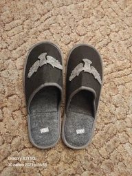 Чоловічі домашні капці з закритим носком з фетру FX shoes 2016 44/45 Чорно-сірі (2820000012685)