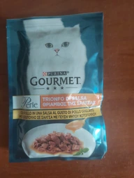Влажный корм для кошек Purina Gourmet Perle мини-филе с курицей в соусе 26х85 г фото от покупателей 17