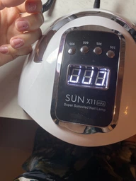 LED+UV профессиональная лампа для маникюра, наращивания ногтей SUNx11 MAX 66 LED 180 W белая з чорным шнур 2м фото от покупателей 13