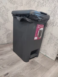 Відро для сміття 30 л з кришкою та педаллю пластикове MVM BIN-01 30L GRAY фото від покупців 8