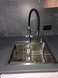 Мойка из нержавеющей стали AQUAMILL 5050 decor + смеситель + дозатор + решетка + сифон фото от покупателей 3