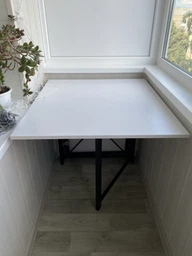 Стіл-книжка трансформер Оріон 2 Ferrum-decor 750x1520x730 Чорний метал ДСП Дуб Артизан 16 мм (ORI206) фото від покупців 1