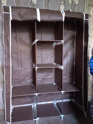 Складной тканевый шкаф Storage Wardrobe на 3 секции Светло-коричневый (2000992416191)