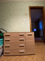 Комод для спальні Еверест з 4-ма ящиками К-3 Венге темний + дуб молочний 100х38х73 см
