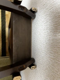 Вішалка підлогова з натурального дерева двойная 103х47х37 Темний горіх фото от покупателей 1