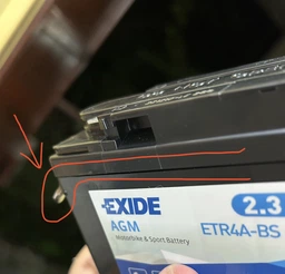 Мото аккумулятор Exide AGM 2.3 Ah (+/-) 35EN (ETR4A-BS)