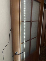Світлодіодна LED стрічка SMD 2835 5 вольт гнучка самоклеюча від USB повербанка | ЮСБ лампа світильник нейтральне біле світло від Power Bank 3 метри фото від покупців 7