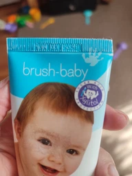 Детская зубная паста Brush-Baby Teething Baby для прорезывания от 0 до 2 лет (фтор 500, вкус яблочная мята), 50 мл фото от покупателей 1