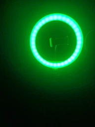Кольцевая лампа светодиодная LED RGB 3D 26 см цветная двухсторонняя с пультом и штативом