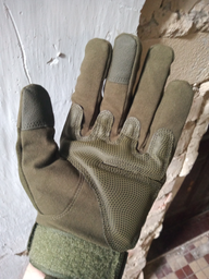 Тактические перчатки Combat Touch Touchscreen военные Хаки M фото от покупателей 10