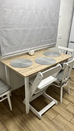 Стіл кухонний Ferrum-decor Маріо 75x120x70 Білий ДСП Бетон 16мм (MAR0035) фото від покупців 1