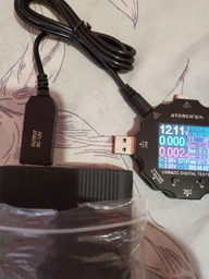 Кабель питания для интернета Wi Fi роутера вай фай USB-C - DC 5.5 x 2.1 мм Type-C модема с регулировкой напряжения 5/9/12/15/20V и цифровым дисплеем для роутеров (1 м) LEXEGO (CDC5R) фото от покупателей 8