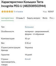 Кілочки для намету Terra Incognita Peg-U Alu 1шт (TI-029441) фото від покупців 9