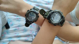 Оригинальные детские часы Skmei KIDS 1547 зеленый камуфляж