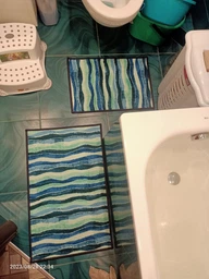 Килимок у ванну кімнату MAC Carpet Taba 316В 40х60 см Бірюзовий фото від покупців 1