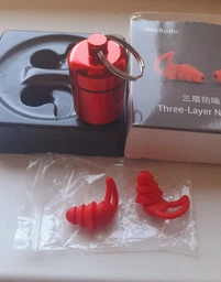 Беруши для сна работы защита от шума Perfect Pro Plugz 3 flange + футляр Red