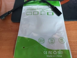 Кабель подовжувач Type-C male - Type-C female 3.2 Gen 2 E-Marker PD 100W кутовий 90 градусів 1 м Чорний (TCMF90-1) фото від покупців 1
