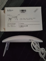 Гибридная лампа для маникюра и педикюра от USB LЕD+UV SUN mіnі для наращивания ногтей гель лака,&nbsp;6W, Розовая фото от покупателей 5
