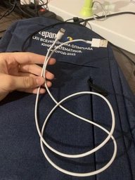 Кабель для заряджання iPhone завдовжки 1 метр з роз'ємом Apple Lightning to USB зарядка для айфона 1M шнур для iPad Cable IOS White фото від покупців 2