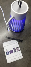 Пастка-лампа від комах Mosquito killing Lamp YG-002 акумуляторна з LED підсвічуванням та USB-зарядкою Сіра фото від покупців 18