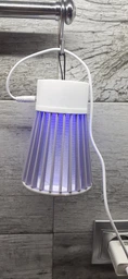 Пастка-лампа від комах Mosquito killing Lamp YG-002 акумуляторна з LED підсвічуванням та USB-зарядкою Сіра фото від покупців 17