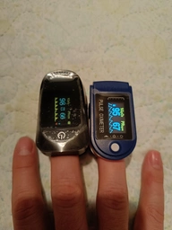 Пульсоксиметр на палець IMDK C101A2 для вимірювання пульсу, сатурації та індексу перфузії крові з батарейками фото від покупців 7