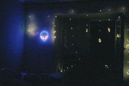 Настенный неоновый светильник-ночник Alien Decoration Lamp - Инопланетянин