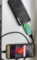 Повербанк VIVA VR12 з реальною ємністю 10000 mAh, портативна батарея (10W, 2USB/micro-USB, Type-C, 2A, LED індикатор, швидка зарядка) - Чорний фото від покупців 3
