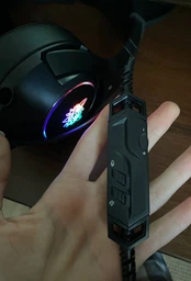 Ігрові навушники Onikuma K9 з мікрофоном та LED RGB підсвічуванням котячі вушка провідні Pink-Blue фото від покупців 9