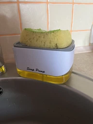 Кухонний органайзер для миття посуду SOAP PUMP диспенсер-дозатор та підставка під губку (чорний) фото від покупців 18
