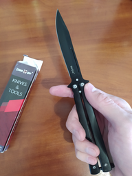 Нож Бабочка Складной Черный Высококачественная сборка фото от покупателей 11