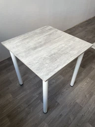 Стіл кухонний Ferrum-decor Агата 75x90x90 Білий ДСП Бетон 16мм (AGA0028) фото від покупців 2
