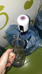 Электро помпа для бутилированной воды Water Dispenser EL-1014 аккумуляторная на бутыль белый фото от покупателей 1