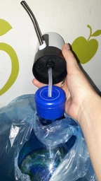 Электро помпа для бутилированной воды Water Dispenser EL-1014 аккумуляторная на бутыль белый фото от покупателей 3