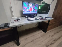 Письменный стол Ferrum-decor Драйв 750x1200x700 Черный металл ДСП Белый 32 мм (DRA211) фото от покупателей 3
