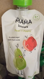 10шт, Дитяче пюре Mama knows Груша та Яблуко без цукру 90 г (4820016254497) фото від покупців 1
