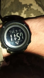 Мужские часы Skmei 1426 Зеленые с черным циферблатом
