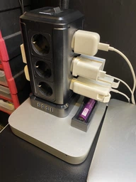 Мережевий фільтр із захистом Toperek на 12 розеток з USB та Type-C вертикальний 5 метрів білий (005617)