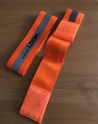 Светоотражающая повязка на руку LOOM толщина 0,9мм 4x35cm светоотражаючая лента флуорисцентно - оранжевая (2шт.) фото от покупателей 14