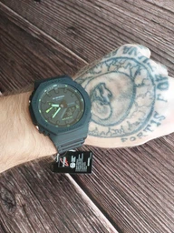 Мужские часы Casio GA-2100-1AER Черный\Белый фото от покупателей 1