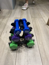 Набір вінілових гантелей на підставці Vinyl Dumbbell Set Newt NE-VIN-12, 2 шт по 0,5 кг, 1 кг, 1,5 кг