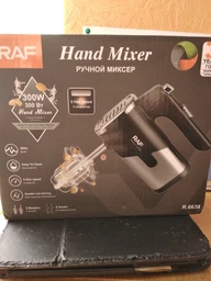 Кухонний ручний Міксер Rainberg 600W на 5 швидкостей RB-2215 чорний/нержавіюча сталь (RB-2215_387)